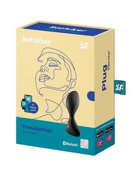 SATISFYER TRENDSETTER PLUG VIBRADOR APP NEGRO