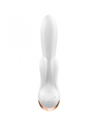 SATISFYER DOUBLE FLEX VIBRADOR APP BLANCO