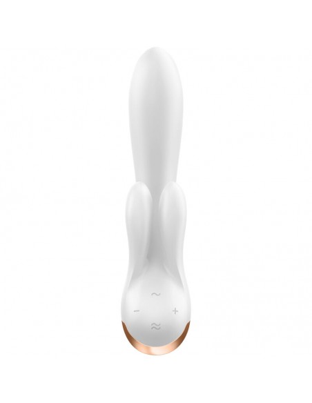 SATISFYER DOUBLE FLEX VIBRADOR APP BLANCO