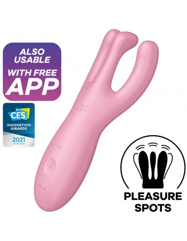 SATISFYER THREESOME 4 VIBRADOR APP ROSA