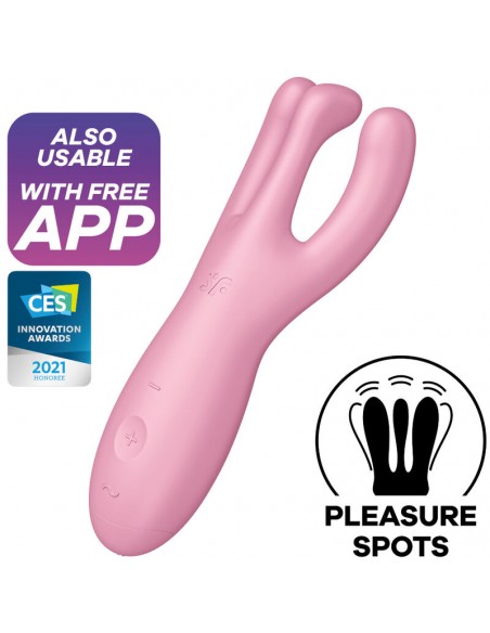 SATISFYER THREESOME 4 VIBRADOR APP ROSA SATISFYER THREESOME 4 VIBRADOR APP ROSA