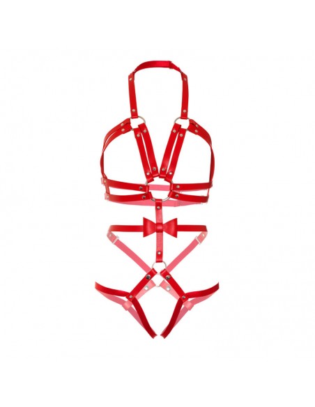 LEG AVENUE KINK TEDDY ARNeS CON TACHUELAS TALLA M ROJO