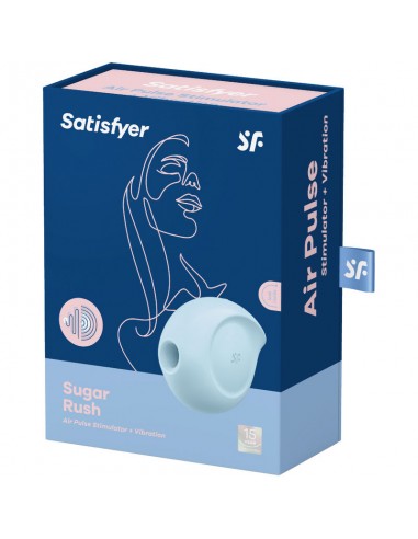 SATISFYER SUGAR RUSH ESTIMULADOR Y VIBRADOR AZUL