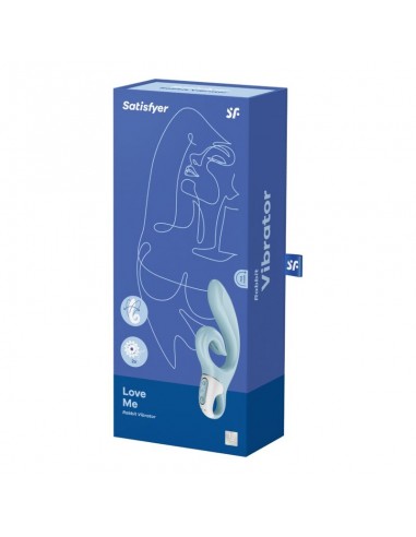 SATISFYER LOVE ME VIBRADOR RABBIT AZUL