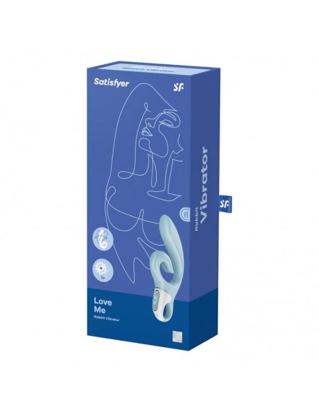 SATISFYER LOVE ME VIBRADOR RABBIT AZUL