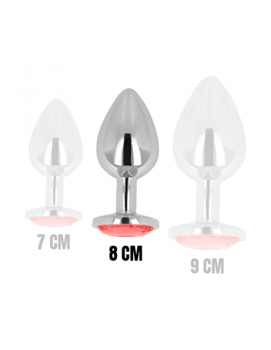 OHMAMA PLUG ANAL CON CRISTAL ROJO 8 CM