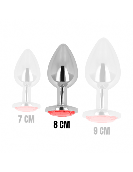 OHMAMA PLUG ANAL CON CRISTAL ROJO 8 CM