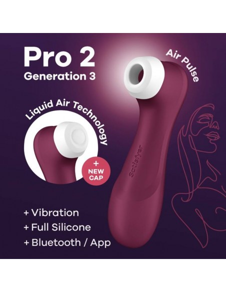 SATISFYER PRO 2 GENERACIoN 3 GRANATE BLUETOOTH APP