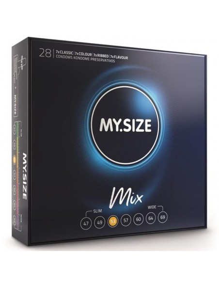 MY SIZE MIX PRESERVATIVOS 53 MM 28 UNIDADES