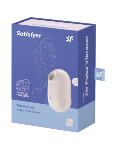 SATISFYER PRO TO GO 2 ESTIMULADOR Y VIBRADOR DOBLE BEIGE