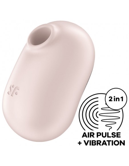 SATISFYER PRO TO GO 2 ESTIMULADOR Y VIBRADOR DOBLE BEIGE