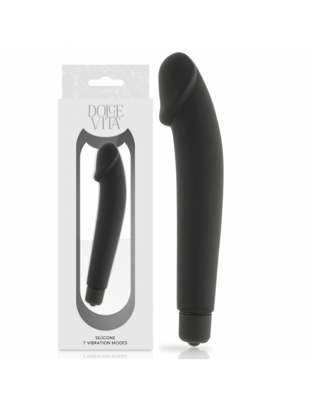 DOLCE VITA REALISTIC VIBRADOR SILICONA NEGRO