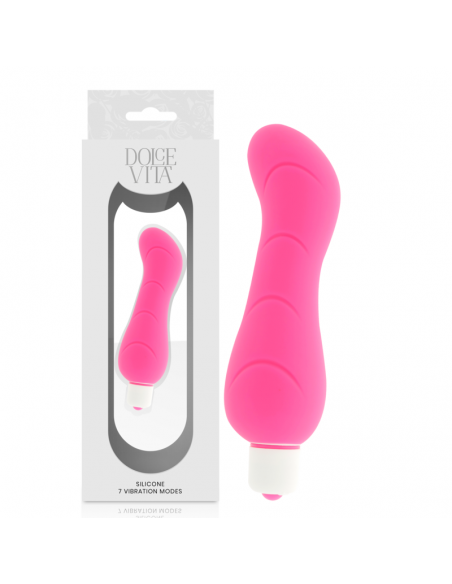 DOLCE VITA G SPOT VIBRADOR SILICONA ROSA DOLCE VITA G SPOT VIBRADOR SILICONA ROSA