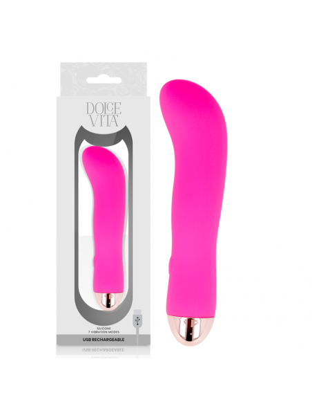 DOLCE VITA VIBRADOR RECARGABLE TWO ROSA 7 VELOCIDADES