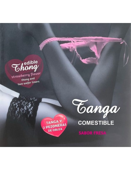 HOTFLOWERS TANGA 2 PEZONES OBLEA FRESA MUJER es pt en fr it 