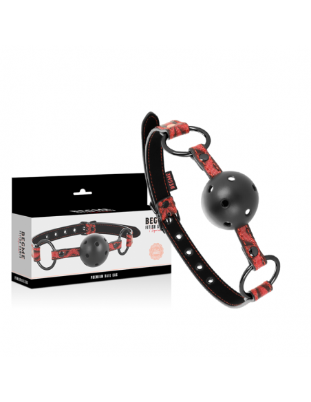 BEGME RED EDITION MORDAZA CUERO VEGANO