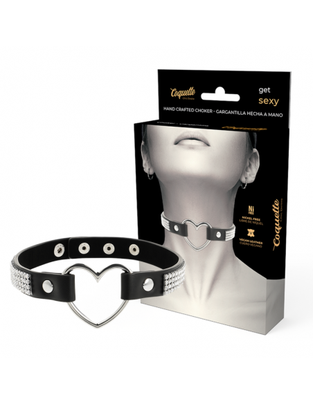 COQUETTE CHIC DESIRE CHOKER CUERO VEGANO CORAZON