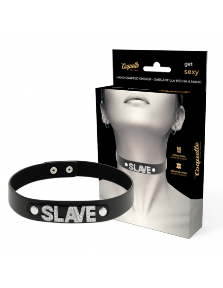 COQUETTE CHIC DESIRE CHOKER CUERO VEGANO SLAVE