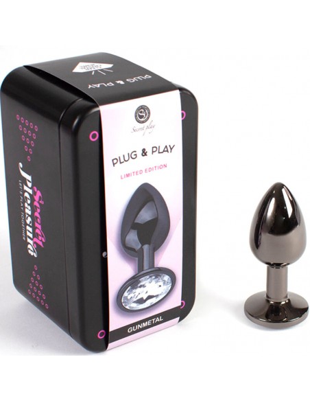 SECRET PLAY GUNMETAL BUTT PLUG TALLA S 7 CM