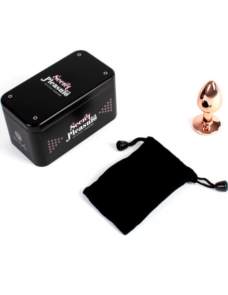 SECRET PLAY METAL BUTT PLUG ORO ROSA TALLA S 7 CM