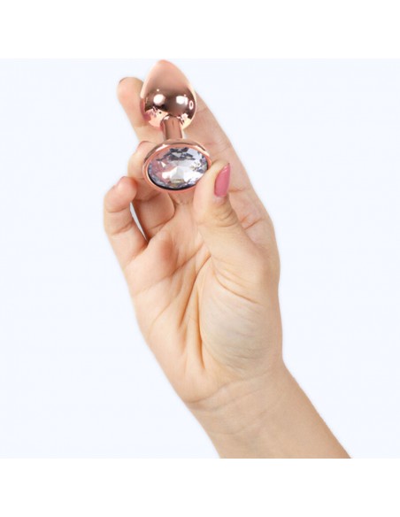 SECRET PLAY METAL BUTT PLUG ORO ROSA TALLA S 7 CM