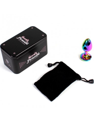 SECRET PLAY METAL BUTT PLUG MULTICOLOR TALLA S 7 CM