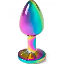 SECRET PLAY METAL BUTT PLUG MULTICOLOR TALLA S 7 CM