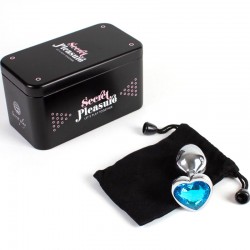 SECRET PLAY METAL BUTT PLUG CORAZoN AZUL TALLA S 7 CM 2