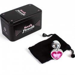 SECRET PLAY METAL BUTT PLUG CORAZoN FUCSIA TALLA S 7 CM 2