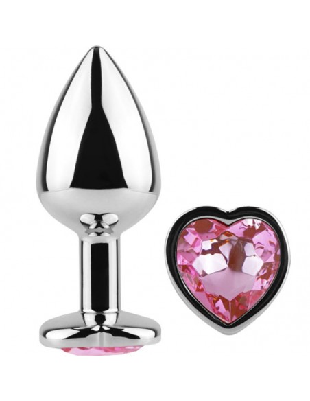 SECRET PLAY METAL BUTT PLUG CORAZoN FUCSIA TALLA S 7 CM