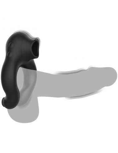 BLACKSILVER ANILLO VIBRADOR SILICONA RECARGABLE NEGRO