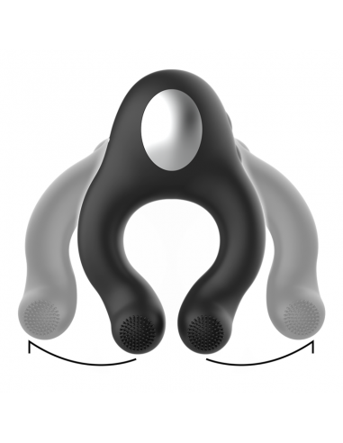 BLACKSILVER ANILLO VIBRADOR SILICONA RECARGABLE NEGRO