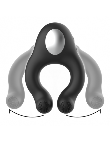 BLACKSILVER ANILLO VIBRADOR SILICONA RECARGABLE NEGRO