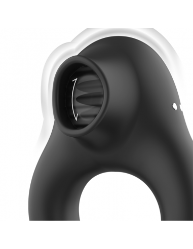BLACKSILVER ANILLO VIBRADOR SILICONA RECARGABLE NEGRO
