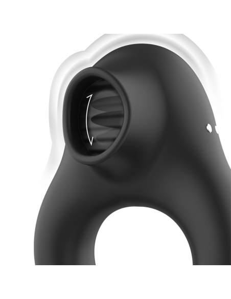 BLACKSILVER ANILLO VIBRADOR SILICONA RECARGABLE NEGRO