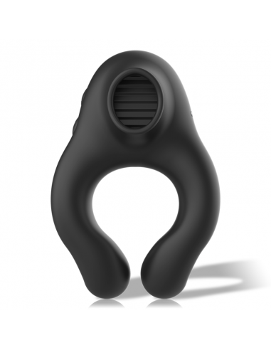 BLACKSILVER ANILLO VIBRADOR SILICONA RECARGABLE NEGRO