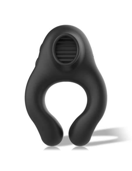 BLACKSILVER ANILLO VIBRADOR SILICONA RECARGABLE NEGRO