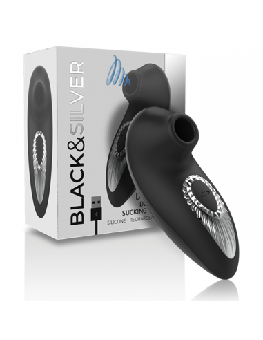 BLACKSILVER DRAKE DELUXE SUCKING VIBE SILICONA RECARGABLE NEGRO