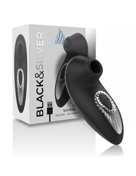 BLACKSILVER DRAKE DELUXE SUCKING VIBE SILICONA RECARGABLE NEGRO