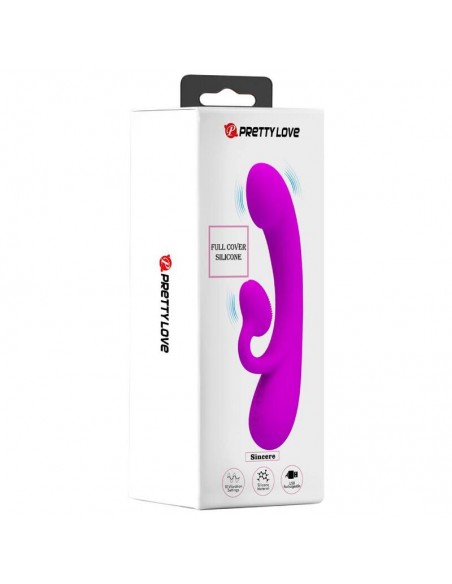 PRETTY LOVE VIBRADOR Y SUCCIONADOR DE CLITORIS SILICONA MORADO