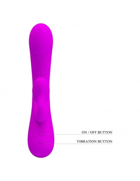 PRETTY LOVE VIBRADOR Y SUCCIONADOR DE CLITORIS SILICONA MORADO