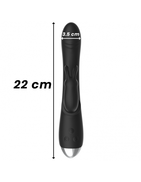 BLACKSILVER ADAM ESTIMULADOR RABBIT SILICONA RECARGABLE NEGRO