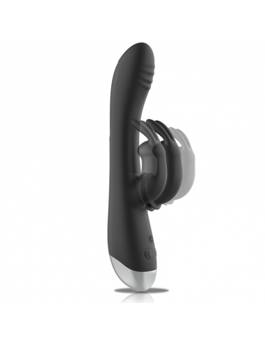 BLACKSILVER ADAM ESTIMULADOR RABBIT SILICONA RECARGABLE NEGRO