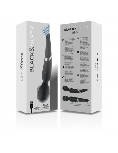 BLACKSILVER BECK MASAJEADOR Y SUCCIONADOR SILICONA RECARGABLE NEGRO