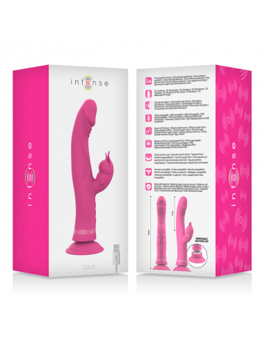 INTENSE JULIO VIBRADOR RABBIT SILICONA ROSA