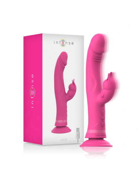 INTENSE JULIO VIBRADOR RABBIT SILICONA ROSA