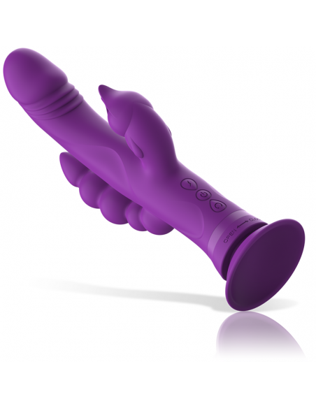 INTENSE CASANOVA VIBRADOR RABBIT SILICONA TRIPLE MOTOR MORADO