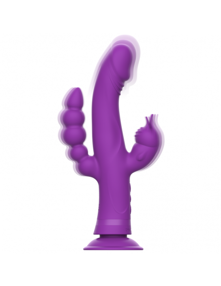 INTENSE CASANOVA VIBRADOR RABBIT SILICONA TRIPLE MOTOR MORADO