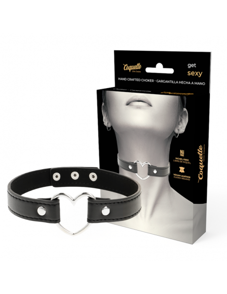 COQUETTE CHIC DESIRE COLLAR CUERO VEGANO ACCESORIO WOMAN CORAZoN