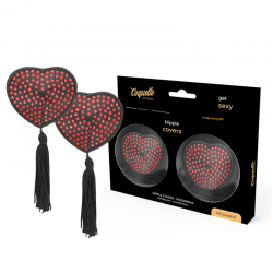 COQUETTE CHIC DESIRE CUBRE PEZONES ROJO NEGRO